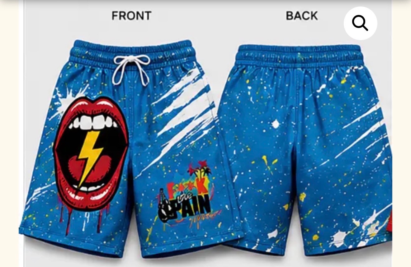 F**k the Pain – Men's Performance Shorts — photo 2